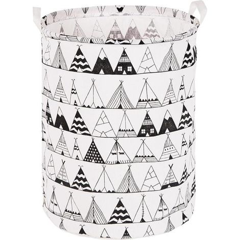 Cesto portagiochi pieghevole, contenitore per biancheria, organizer a forma di wigwam, 45 cm
