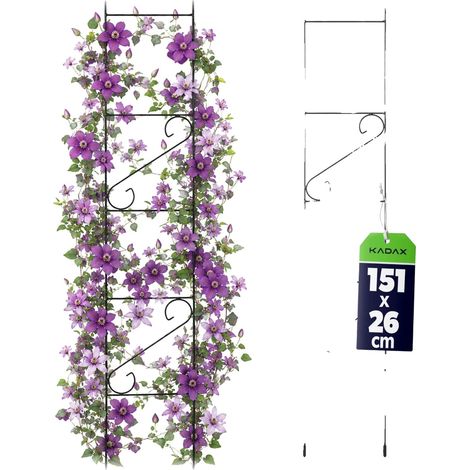 Escalera de jardín, 150 cm de altura, diseño resistente a la intemperie, color negro. (1/5)