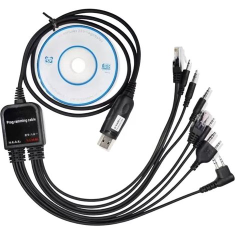 8-in-1 USB multi-purpose programming cable for walkie-talkies 8-in-1 programming cable for multi-functional walkie-talkies. (1/4)