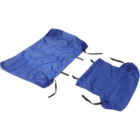 Fauteuil de jardin gonflable pliable avec filet, hamac, flottant, dossier double fonction, drainage flottant, fauteuil de loisirs, canapé-lit flottant, dossier bleu foncé, sans panneau en mousse. (1/5)