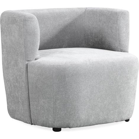 Poltroncina moderna da salotto in tessuto grigio chiaro - Seattle (1/5)