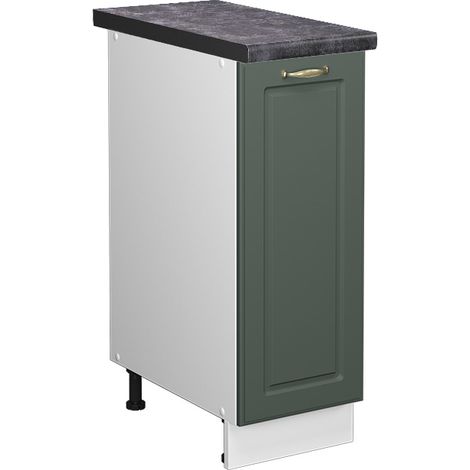 Armadio cucina dispensa alto Fame-Line, Verde-oro rustico, 30 cm , PL Antracite, Vicco