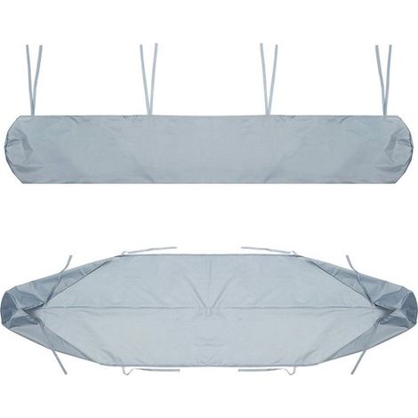 Tenda da sole per terrazzo in tessuto Oxford, retrattile, impermeabile, 4 m, grigia. (1/5)