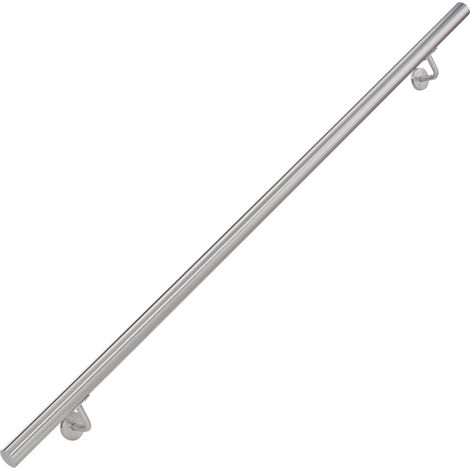 Corrimano ringhiera scala interno esterno 100 x 7,5 cm design elegante in acciaio inox argentato 130009423
