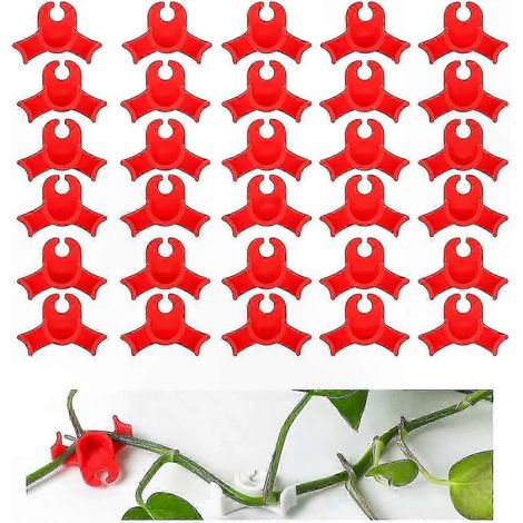 Set mit 30 verstellbaren Gartenclips für Kletterpflanzen, 90°-Winkel-Pflanzenstütze, flexible Befestigung für vertikales Gärtnern (1/5)