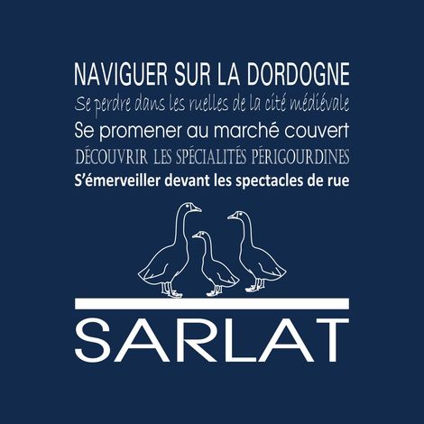 Tableau sur toile Sarlat navy 30x30 cm - Impression sur Toile Murale Décorative - Image imprimée en HD sur Toile - Toile sur Châssis en Bois FSC - Fabriqué en France (1/4)