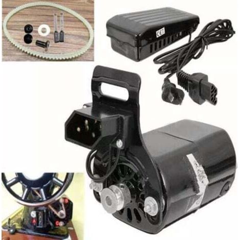 Sewing machine motor, foot control pedal, vintage sewing machine universal foot pedal, 180w sewing motor replacement parts with pedal, low noise and stable performance