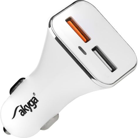 Akyga AK-CH-08 Kfz-Ladegerät 2x USB 3A QC für Zigarettenanzünder 12-24V (1/3)