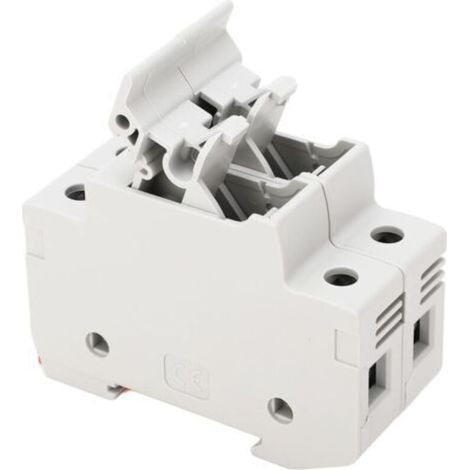 Schnellunterbrechender DC-Sicherungshalter 2P 32A 10x38 PV-Sicherungen 30A 1000VDC DIN-Schienenmontage für Photovoltaiksysteme