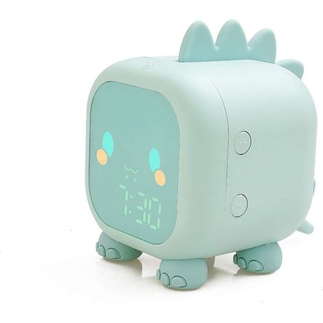 ZOLGINAH Réveil lumineux pour enfant fille - Réveil numérique pour fille et garçon avec simulateur de lever du soleil - Fonction snooze - Sans tic-tac - Réveil silencieux pour garçons et filles (vert) (1/5)