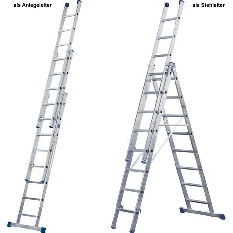 Iller Mehrzweckleiter Eurostars 3x9 Sprossen (1/2)