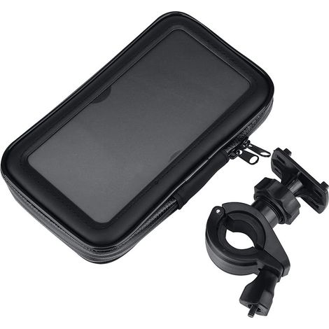 Sacoche pour téléphone portable pour guidon de vélo, pochette arrière universelle pour vélo avec cadre résistant à l'eau, étui transparent et tactile à 360 degrés, rotatif pour vélo (Increase ) (1/5)