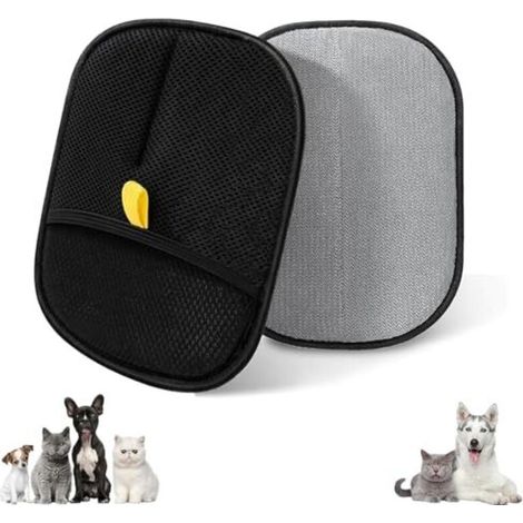 Lot de 2 Gant Anti Poils Animaux Amélioré, Gant de Toilettage Chien Chat Réutilisable, Gant pour Enlever Les Poils de Chat, Gant Poils Animaux, Ramasse Poils Animaux Lavable