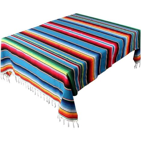 Manta mexicana de sarape, esterilla de picnic, mantel estilo hot rod para fiestas de yoga, 150 x 215 cm