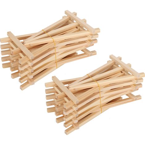 Lot de 20 mini chevalets en bois décoratifs pour peinture, dessin et photos, avec trépied. (1/5)