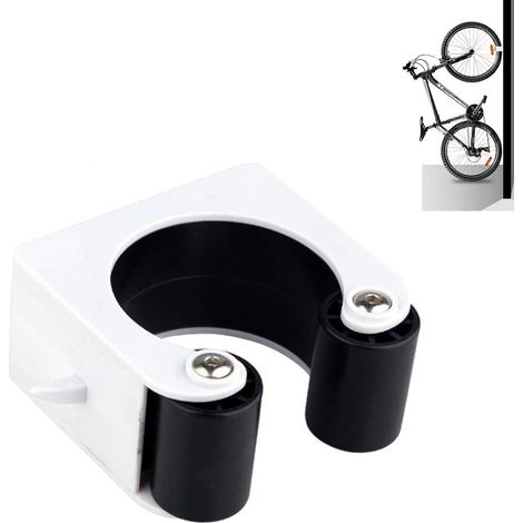 Fahrrad-Wandhalterung, Fahrradträger, platzsparende Wandhalterung, Fahrradträger-Aufbewahrungssystem, drinnen und draußen, für Rennräder und Mountainbikes (MTB, weiß 1 Stück)