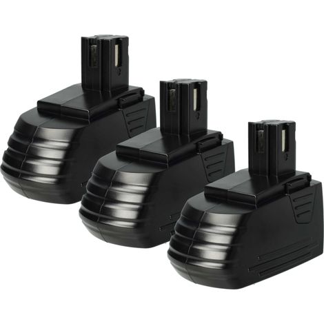 vhbw 3x Akku Ersatz für Hilti SFB126A, SFB126, SFB121 für Werkzeug (3000 mAh, NiMH, 12 V)