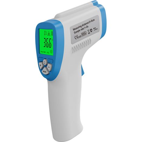 Berührungsloses Infrarot-Thermometer, hohe Präzision, schnelle Messung, LCD-Bildschirm, °C/°F-Umrechnung, Hochtemperaturalarm (für Babys, Kinder, Erwachsene)