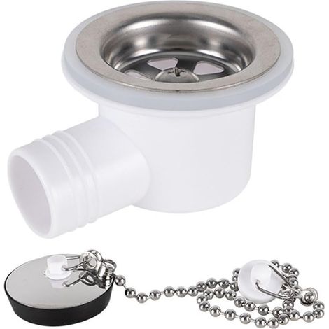 Raccord De Vidange - 1 Pièce - Acier Inoxydable Et PP - Étanchéité Renforcée - Camping-car Bateau Caravane - Blanc 7,6 Cm (1/5)