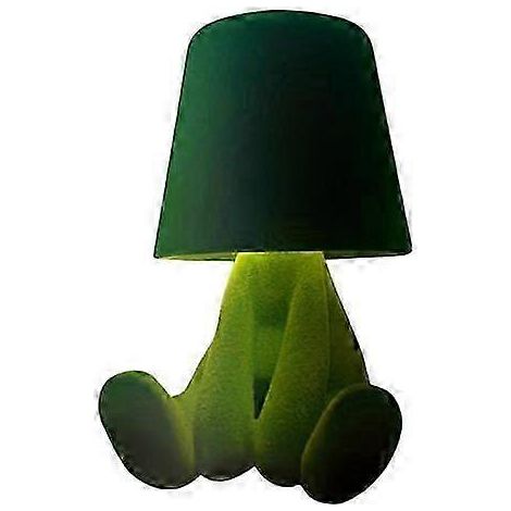 Lampe de table Shy Boy, lampe en forme de petit homme, lampe de bureau LED, veilleuse tactile, lampe de chevet à brancher pour la décoration de la chambre, cadeau de Saint-Valentin, verte (1/4)
