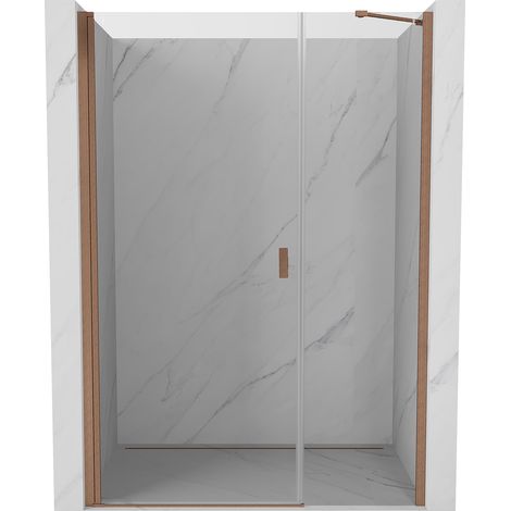 Mexen Mist-B puertas de ducha abatibles 100 cm, transparente, cobre cepillado - 8A2-100-001-65-00 (1/5)