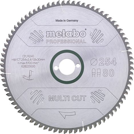 Hoja  de  sierra  circular  multi  cut  professional  HW/CT  254x30x2,4/1,8  D254xB2,4x30mm  80Z.