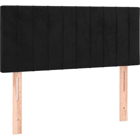 Testiera  Testata del letto Nera 100x5x78/88 cm in Velluto (1/5)
