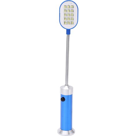 Lampe magnétique à col de cygne 360° haute luminosité LED résistante aux intempéries, idéale pour la pêche, le barbecue et le vélo (bleue). (1/5)