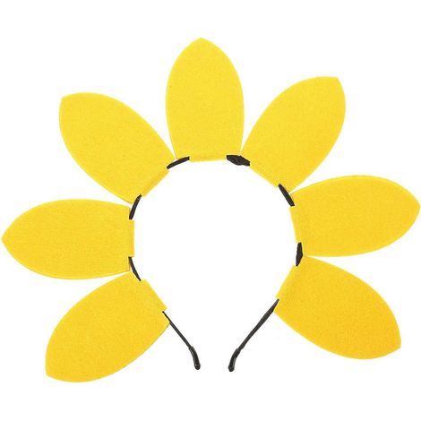 Dekoratives Sonnenblumen-Geburtstagshaarband für Partys, Haarband, Geschenk für Mädchen – 28,00 x 13,00 x 1,00 cm – Gelb (1/3)