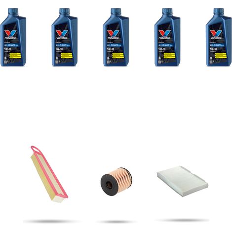 Kit tagliando 3 FILTRI e 5L OLIO compatibile con Citroen C3 Picasso 1.6 VTI 88kw dal 2009 (1/5)