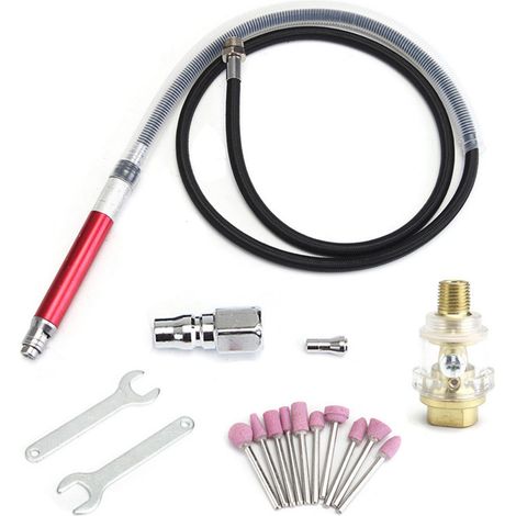 Lot de 19 pièces Mini Meuleuse à Angle Pneumatique 58000tr/min Outil de Gravure Polissage (1/5)