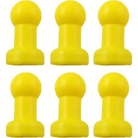 Ensemble de 6 embouts de poteaux de trampoline en acier, diamètre 25 mm, protections de balles en plastique, filet supérieur en forme de G, protection de cadre de lit en fer, etc. (1/4)
