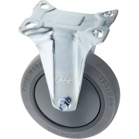 Roulettes industrielles Fixe RS PRO, Diam 125mm, 90kg ( Prix pour 1 )