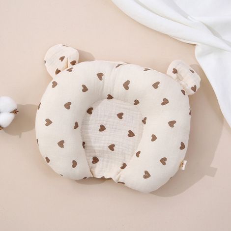 Coussin bébé en forme de U, 100 % coton, coussin de positionnement pour bébés, absorbant et lavable en machine, de forme concave pour une répartition uniforme de la pression, convient aux enfants de 1 (1/5)