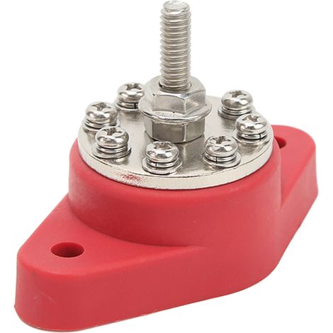 Bornier de distribution à 16 bornes 1/4 po M6 pour batterie, pour voitures, camping-cars, bateaux et camions (1/5)