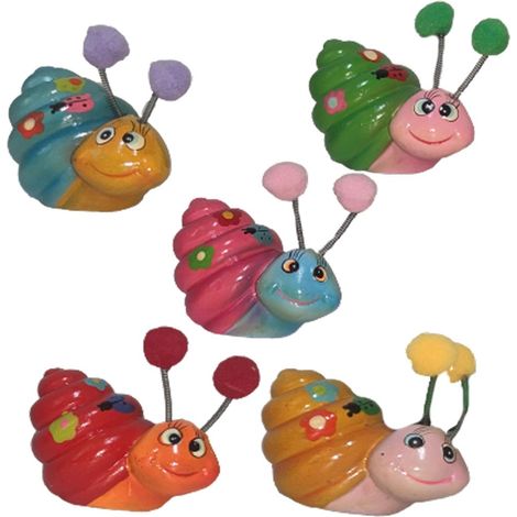 Set da 5 lumache colorate in ceramiche bimbo bimba idea regalo segnaposto bomboniera (1/5)