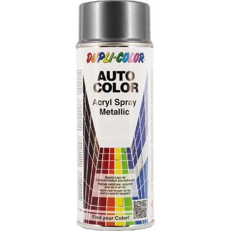 Bombe de peinture acrylique métallisée - Gris métallisé - Duplicolor - 400 ml