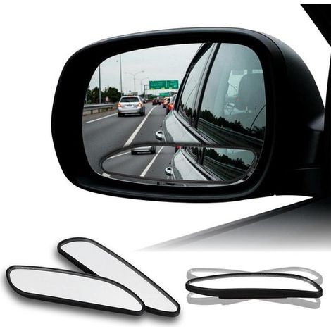 Totwinkelspiegel Konvexe Verkehrsspiegel Sichereres Fahren Verstellbarer Weitwinkel 14 cm Schwarz (1/5)