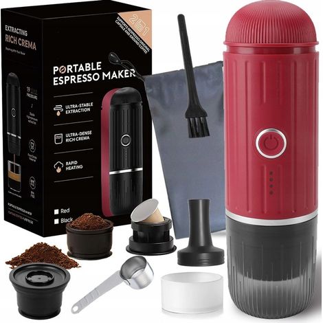 Tragbare Mini-Kaffeemaschine mit Kapsel zum Erhitzen von Wasser (19 bar, 100 W)