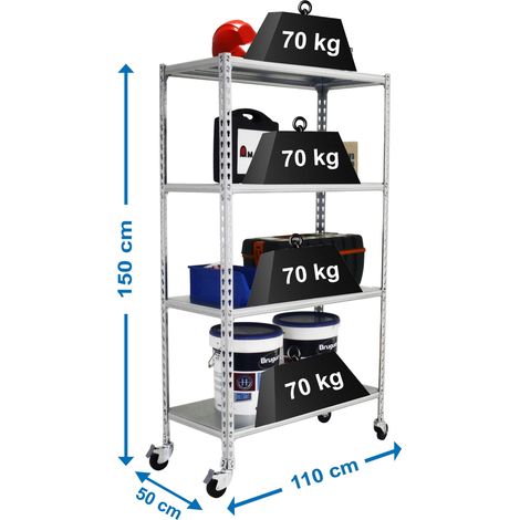 Simonrack Galvanisierte Metallregal mit vier Ebenen