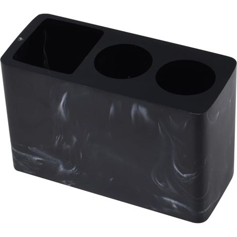 Porte-Brosse à Dents en Résine Effet Marbre Élégant Support Classique Facile à Nettoyer pour Organiser Salle de Bain Rangement pour Rasoir (1/5)