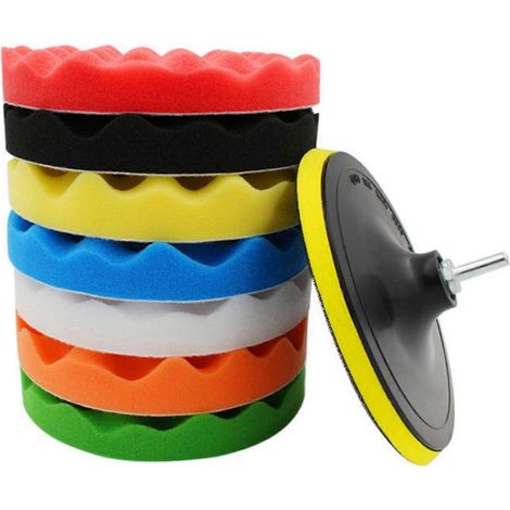 10-teiliges Schwamm-Polier- und Wachspad-Set für Autopoliermaschinen mit Bohrmaschinenadapter (3 Zoll)