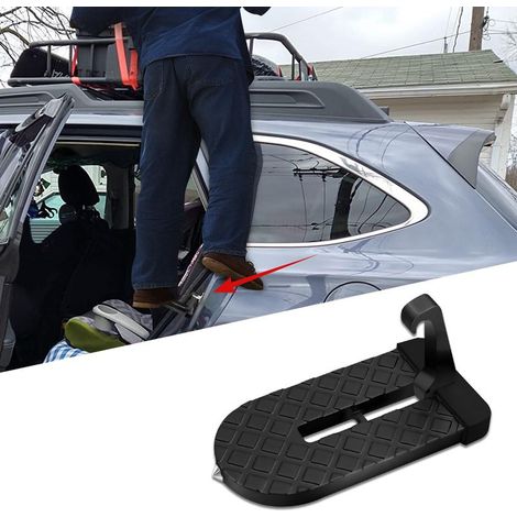 CCYKXAA 1 Pédale Porte Voiture Pliable, Pédale Crochet Porte, Alliage D'aluminium Marchepied Porte Toit Pliable, avec Marteau Sécurité, pour Voiture Camion Caravane SUV (Charge180 Kg) (1/5)