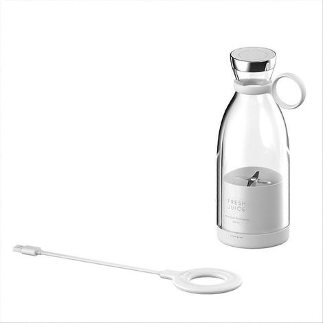 Extracteur de jus de fruits pour usage domestique, petit gobelet à jus, haute puissance, portable, sans fil, blanc (1/5)
