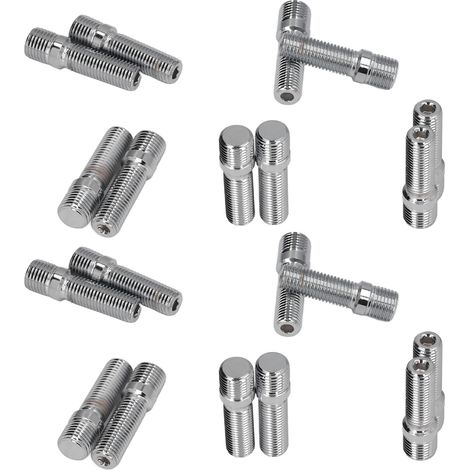 20 adaptateurs de vis de conversion pour goujons de roue, tige de 32 mm, pour TT A3 S3 A4 S4 A5 S5 A6 S6 A8 A7 S7 Q5 Q7 SQ5 M14x1,5-M12x1,5 (1/5)
