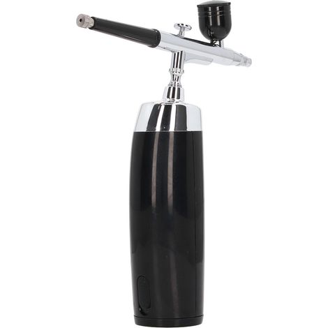 Pistolet aérographe rechargeable USB portable, pinceau à air professionnel pour maquillage, manucure et nail art, noir. (1/5)