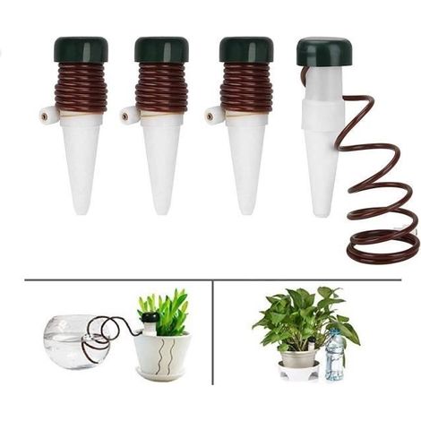 Automatische Bewässerungsanlage, Keramikablauf, Tropfbewässerung, Mikro-Bewässerung, 4er-Pack (1/4)