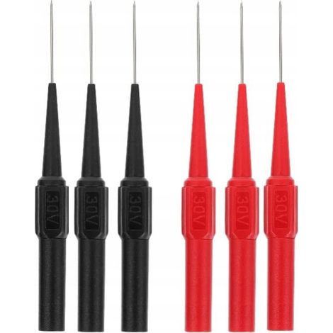 Rosfix Sondenset – Präzisionsmesssonden 0,7 mm  Für Multimeter mit Bananenstecker  Elektronik, SMD & THT Montage  6-teiliges Messzubehör-Set
