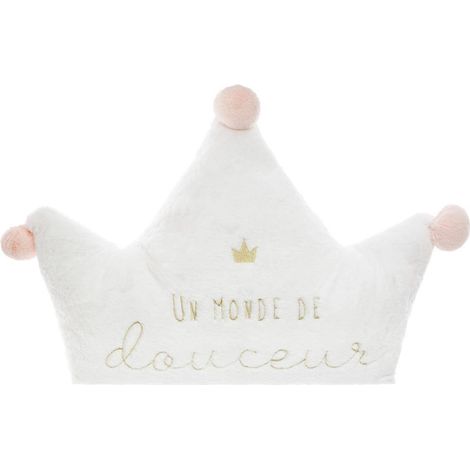 Grand coussin Douceur princesse blanc 76x60cm - Atmosphera créateur d'intérieur (1/3)