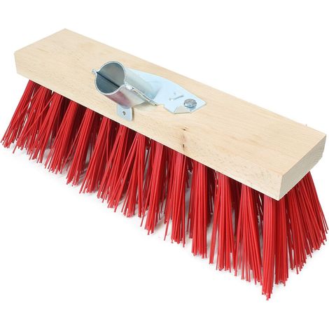 Balai cantonnier en bois - 32 cm - Rouge - Linxor (1/4)
